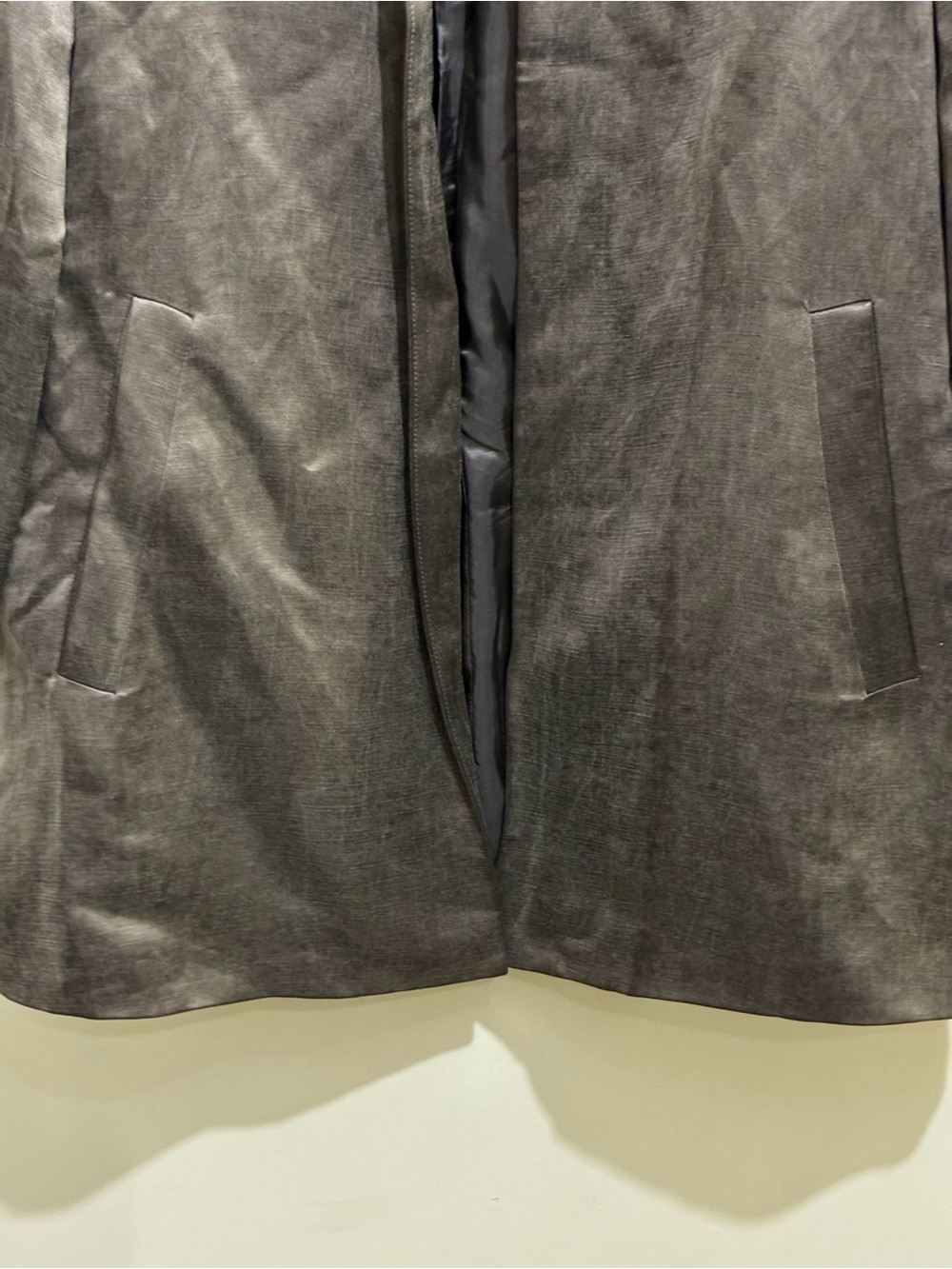 Eileen Fisher Linen Silk Blend Loose Open Blazer Size Small Brown Grey Taupe - Picture 5 of 11